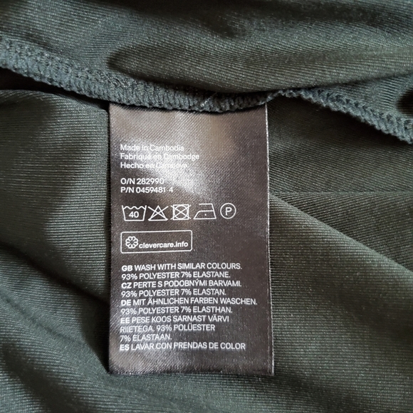 H&M Short Sleeve Top Open Front Green Size M - Picture 5 of 6